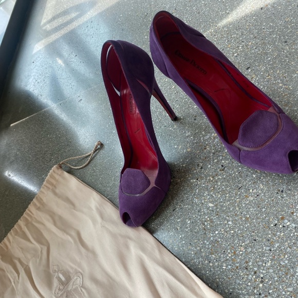 Cesare Paciotti suede purple pump - Picture 7 of 7